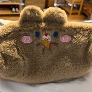 Fuzzy Zippered Pouch